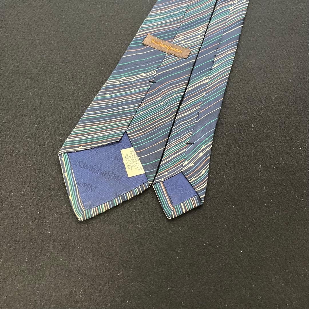 Yves Saint Laurent Striped Necktie Classic men’s accessory Used thumbnail 2