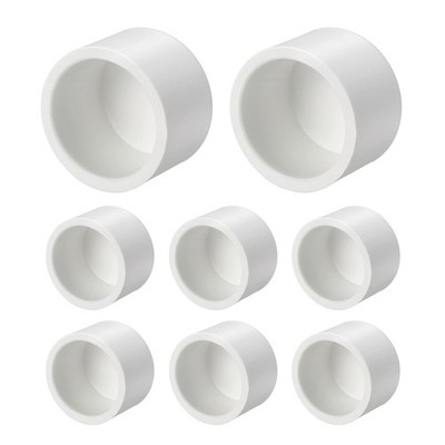 8Pcs 3/4'' External End Cap Fitting, SCH40 Furniture Grade Plug Adapter