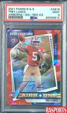 2021 PANINI R & S TREY LANCE AUTOGRAPH ROOKIE RED ICE   S/N  1 /3  #AB18  PSA 9