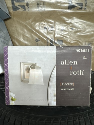 Allen + Roth Brushed Nickel Dimmable Vanity Light Frosted Glass Shade ...