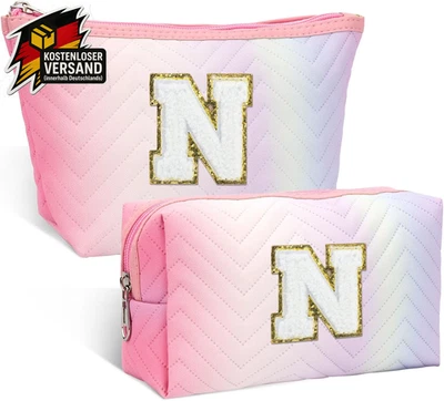 Personalisierte Kosmetiktaschen Set Initialen Reisekosmetiktasche Geburtstagsges