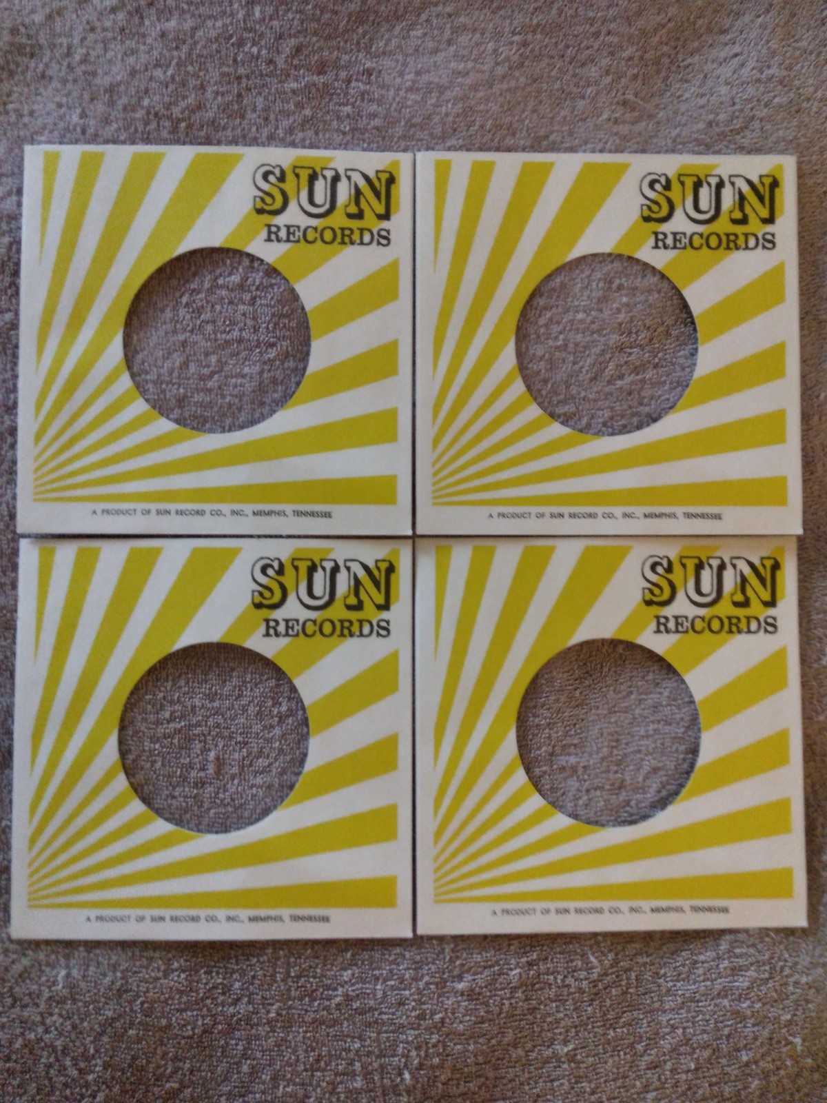 ELVIS PRESLEY SUN RECORD SLEEVES MEMPHIS TENNESSEE NEAR MINT-MINT LOT 4 ...
