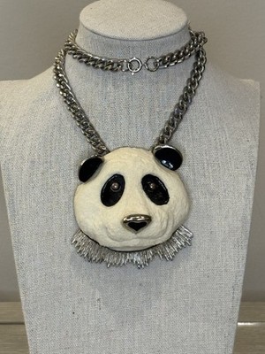 Vintage RAZZA Panda Necklace, Very Rare, HTF Ret. $300+