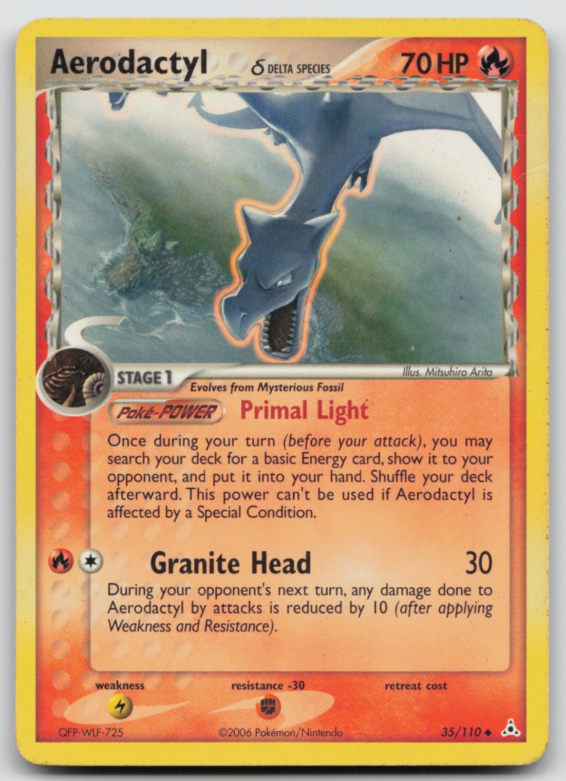 Pokemon Card Aerodactyl (Delta Species) Uncommon Holon Phantoms 35/110