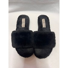 CHINESE LAUNDRY WOMEN'S FAUX FUR SLIPPERS SIZE 9 BLACK EUC