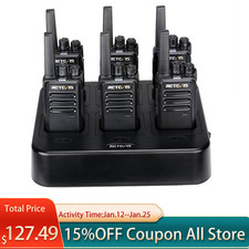 Retevis RT68 FRS Walkie Talkies Two Way Radios Warhouse/School 6X 6-Way Charger