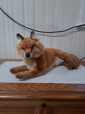 Hansa Woodland Collections Realistic Laying Red Fox Plush