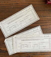 10 Vintage Computer Punch Cards Time Cards McBee H6680 C NOS Vintage Card Stock