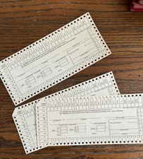 10 Vintage Computer Punch Cards Time Cards McBee H6680*C NOS Vintage Card Stock