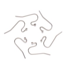 200x Wholesale DIY Jewelry Making Findings French Earring Wire Fish Hook Silver