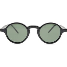 Round Sunglasses for Men Women Small Lenses Acetate Frame Sonnenbrillen Black