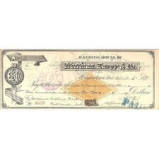 1881 Hoffman, Eavey & Co Hagerstown MD $117.71 Check w/Dog Vignette-d2817qsc2
