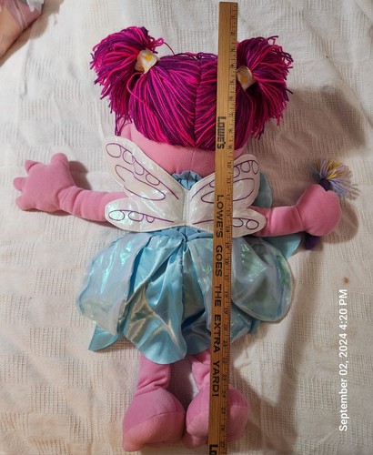 Sesamstraße große Abby Cadabby Fee Puppe Plüsch 28 Zoll groß 25 Zoll Arme (Wingspan) - Bild 5 von 10