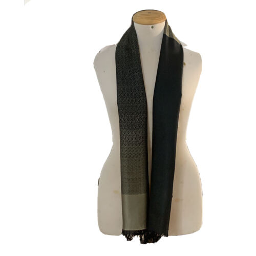 Jean Paul Gautier Paris LONG  silk Acetato scarf 60/12 in #A139 - Picture 1 of 3