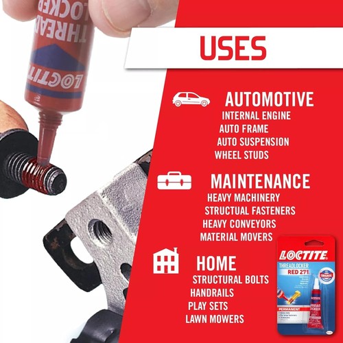 Loctite Blue 242 Threadlocker 0.2 oz - Secure, Durable Metal Fastener Solution - Picture 5 of 10