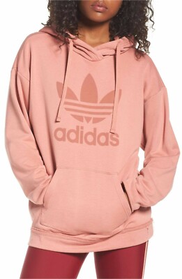 adidas pink trefoil hoodie