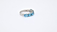 Custom Eternity Band, Eternity ring, Natural Topaz , Oval-cut, 14K Solid Gold
