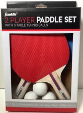 New Franklin Ping Pong Table Tennis Paddles 2 Player Set Paddle With 3 Balls