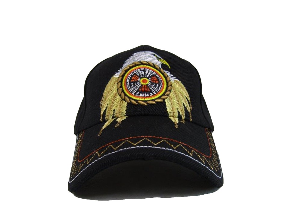 Ritratto laterale in stile nativo americano, bella donna in cappello