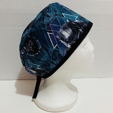 surgical /medical cap unisex tieback style- Black Panther