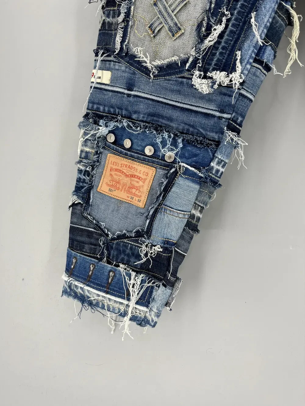 90s Levi’s 633 Patchwork Multipocket Denim Custom… - image 14
