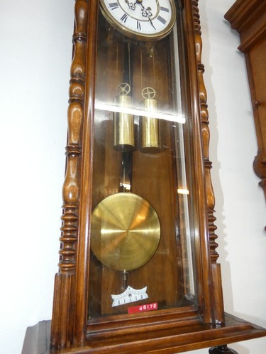 48172 Gustav Becker Wiener Regulator-Jugendstil-Nussbaum-Gehäuse mit GB Signiert - Bild 8 von 24