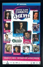 Grand Slam Charity Poster Signed Gilbert Brown Eric Waugh Phil Vassar & 9 Others