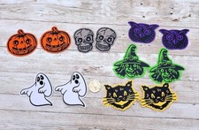 12-Halloween-Retro-Tim Holtz Cardstock Die Cuts-Paper Piecing-Linen Cardstock