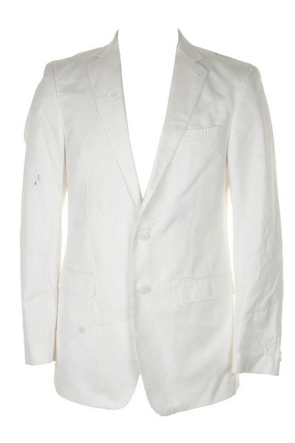 Calvin Klein White Cotton Blazer 40L