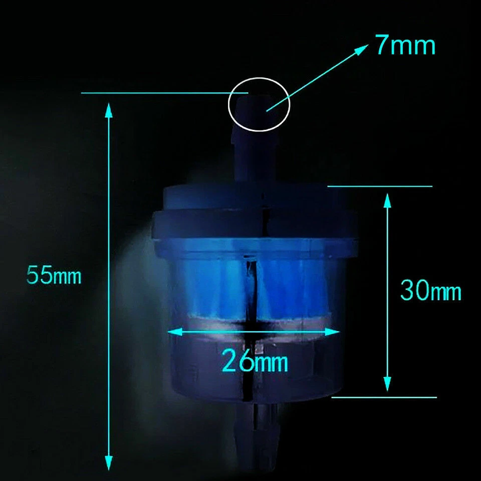 4pcs Fit For Suzuki Pit Dirt Bike Motorcycle Round Plastic Gas Fuel Filter - Image 3 of 4