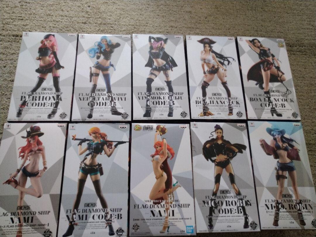 One piece figure FLAG DIAMOND SHIP CODE:B set of 10 Robin