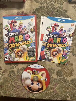 Super Mario 3D World (Nintendo Wii U, 2016) CIB Complete In Box Minty Disc !!