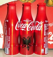 Euro 2016 France. Full Albania Coca Cola Aluminium Bottle. MINT