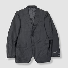 2995 Ermenegildo Zegna Men's Black Striped Blazer Coat Suit Jacket Size 48R