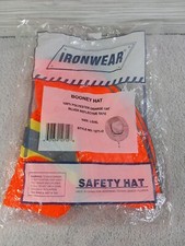 NEW Booney Hat Ironwear 1271-O Hi-Viz Hat with Reflective Stripe Orange