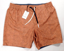 New Robert Graham Swim Trunks Cedar Creek Orange Speckled Men's size 38 NWT