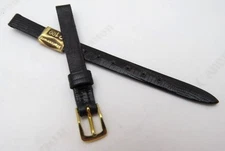 STYLECRAFT,NOS,70's 6mm,S,"Genuine Alligator" Black,LADIE'S WATCH BAND,B6-02