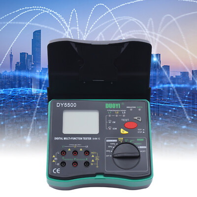 Digital Resistance Meter Ground Earth Insulation Tester 0.01 to 2000 ohm DY5500