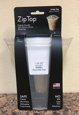 Zip Top Z-CUPL-01 24 oz. Platinum Silicone Food Storage Container