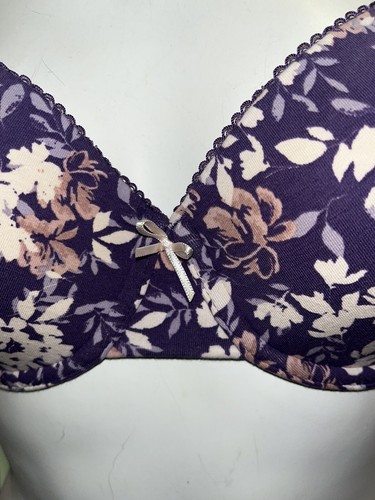30B 32A 32DD 34A 34D 34DD 36A 36C 36D 38B 38C Balcony Bra Cotton Rich Floral - Picture 4 of 8