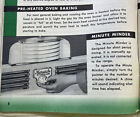 Vtg 1950 Monarch Gas Range Stove Oven Cookbook Owner Manual house wife kitchen