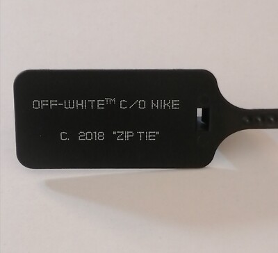 BLACK OFFWHITE ZIP TIE TAG 2018