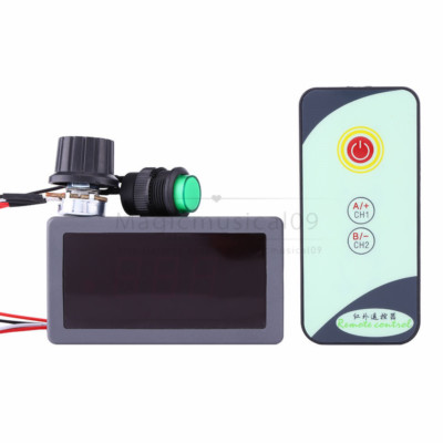 6V 12V 24V PWM DC Motor Speed Regulator Digital Display w/ IR Remote Controller