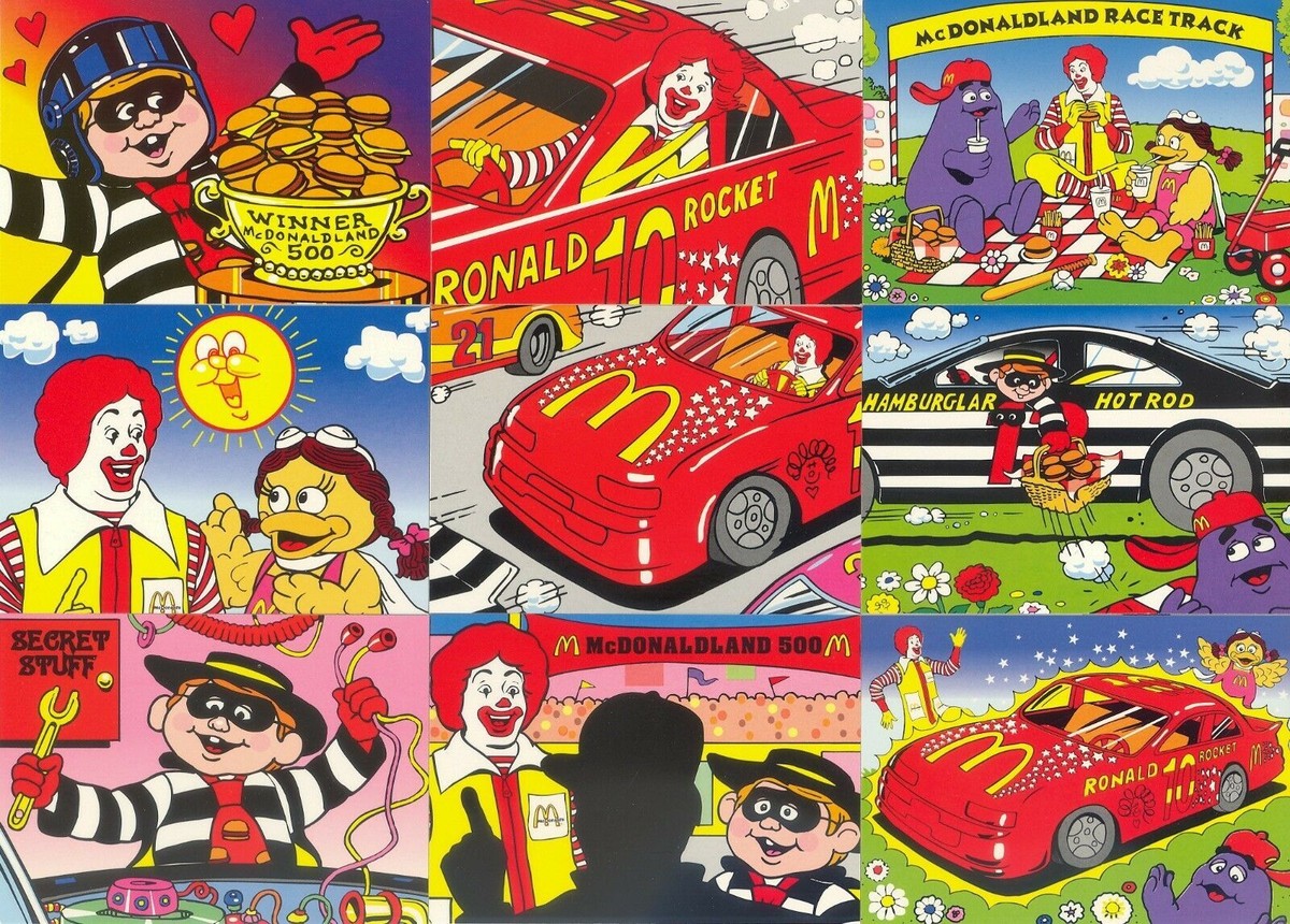 MCDONALDS MCDONALDLAND 500 1996 (COLLECT-A-CARD) SET OF 50 CARDS