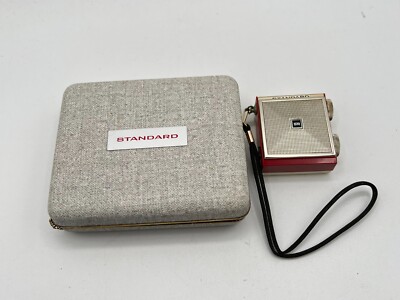 Vintage Standard Micronic Ruby SR-G430 7 Transistor Radio w/ Case Untested *READ