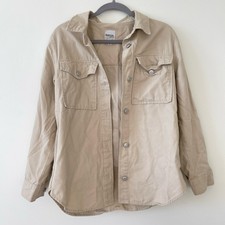 New Kenzie Jeans Tan Cotton Jacket Over Shirt Size Medium