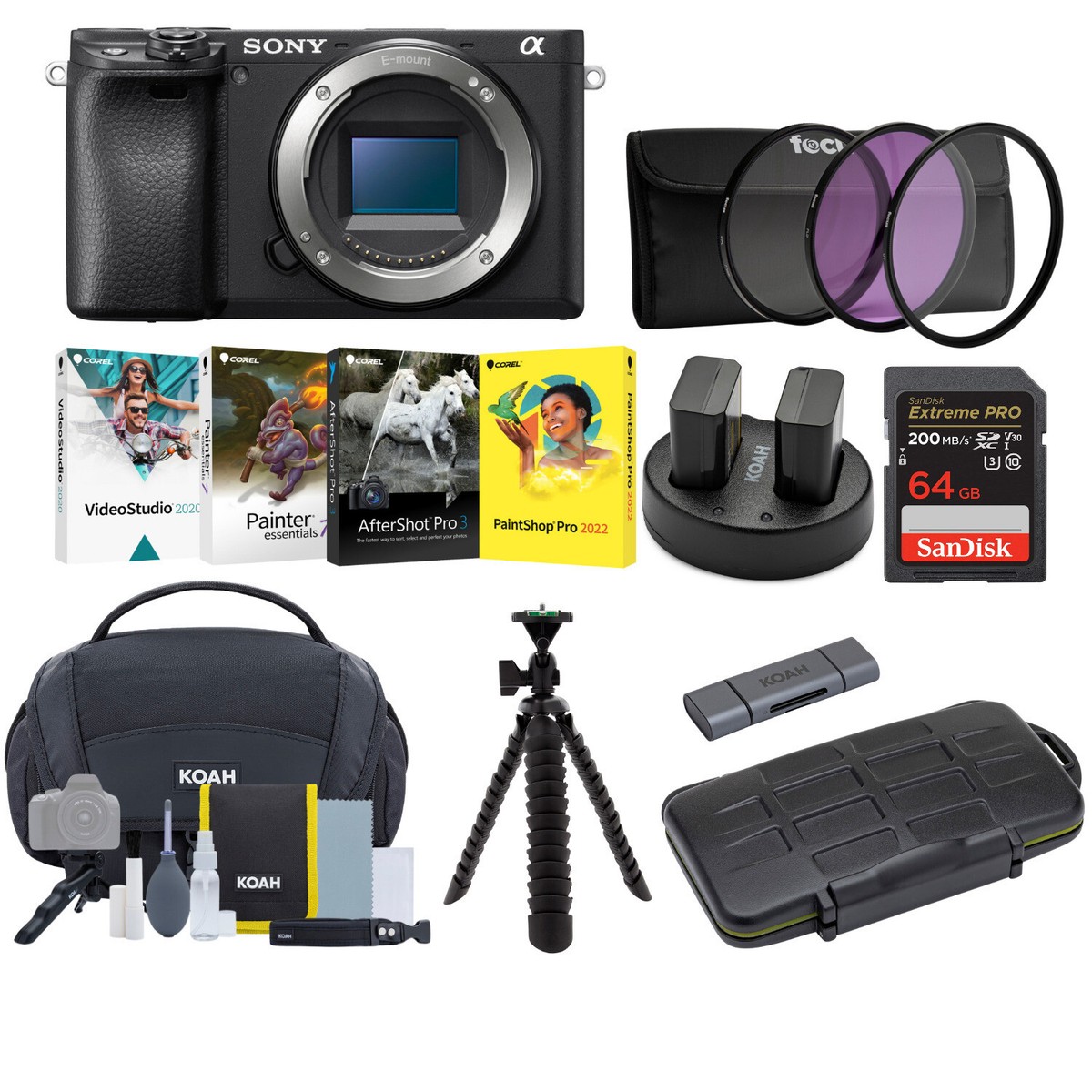 Sony a6400 Mirrorless Digital Camera Body Only with Software Suite