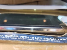 18 LED Stainless Steel (HEATED) West Coast Mirror - 7" x 16"