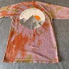 custom tie dye long sleeve mountain graphic t shirt adult small