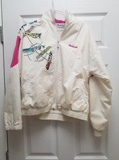 Vintage 90s Reebok Teal Tracksuit Windbreaker Jacket: Woman's Small